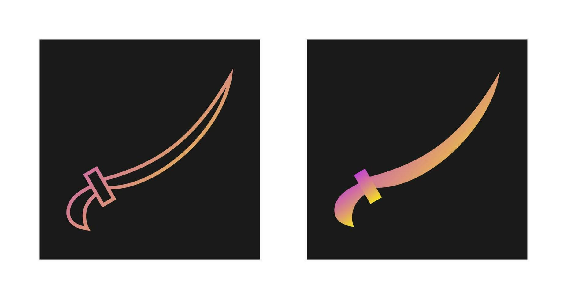 Arabic Sword Vector Icon