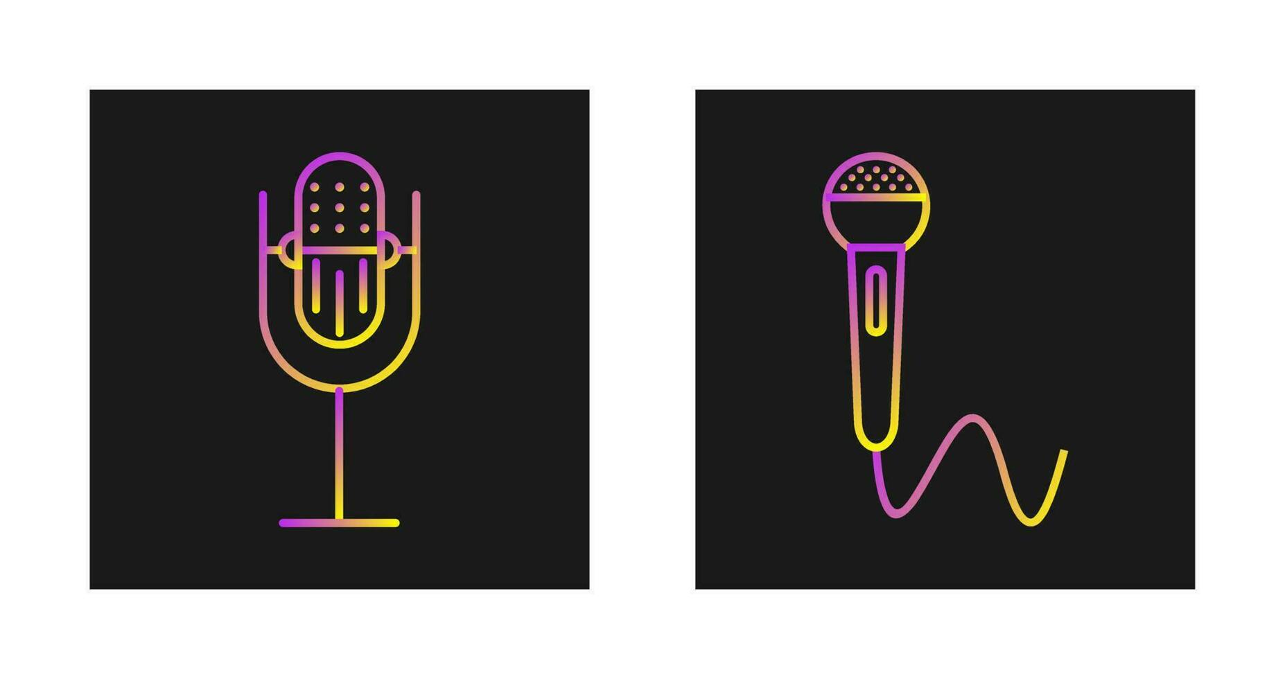 Mic with wire Vector Icon