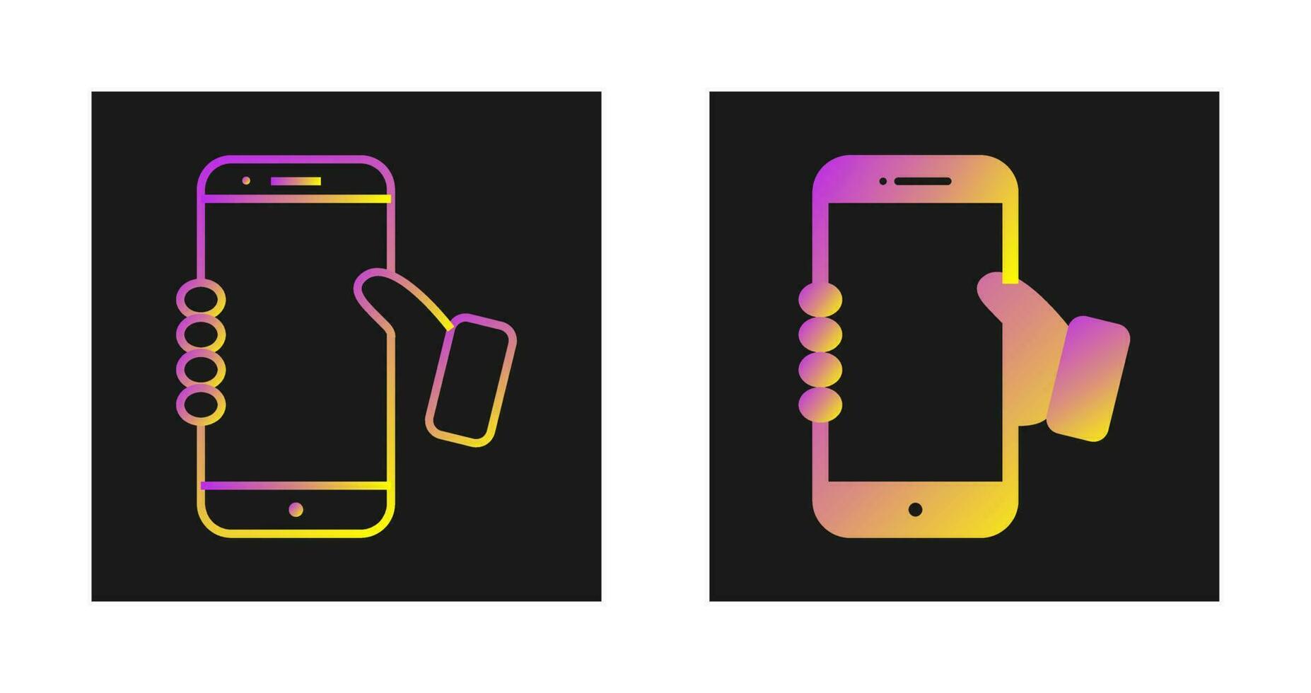 Holding Smartphone Vector Icon