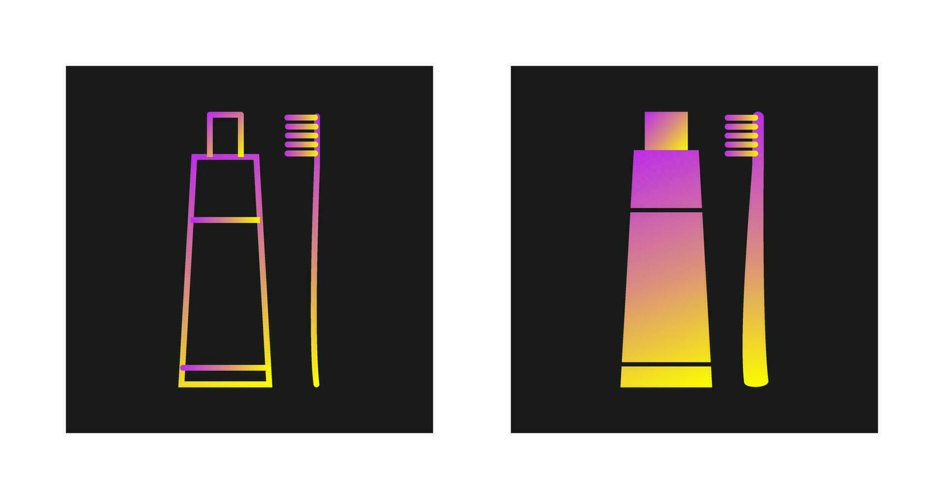 Toothbrush and Toothpaste Vector Icon