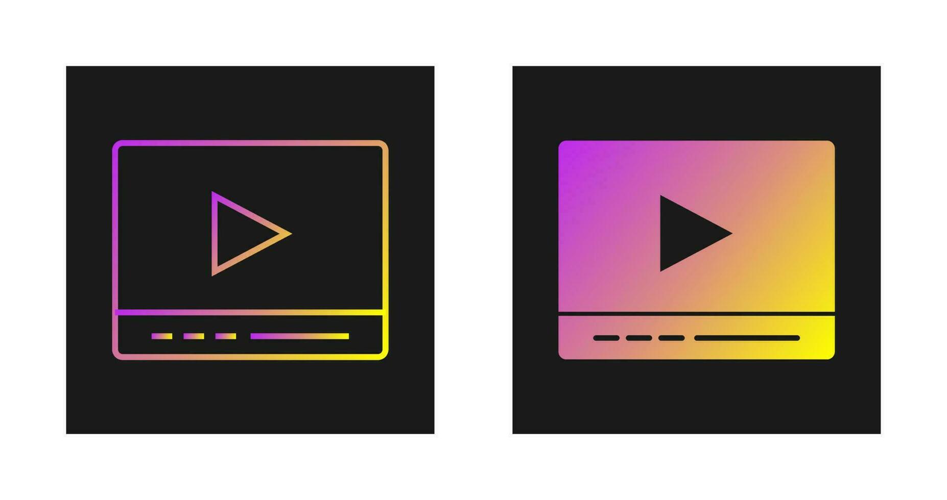 Video Player Vector Icon