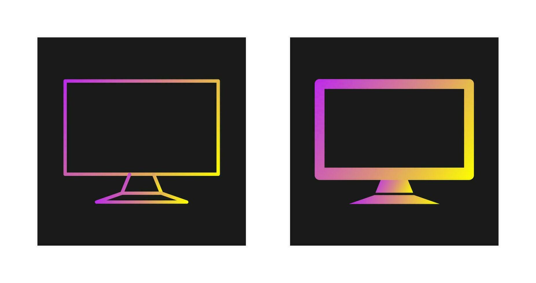 LCD Screen Vector Icon
