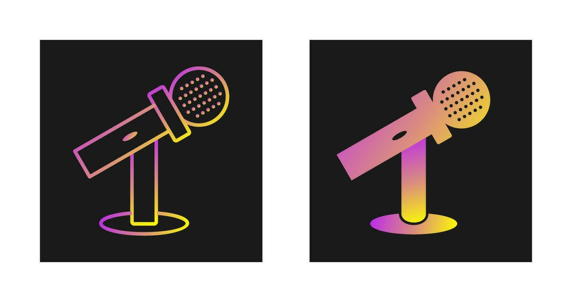 Mic on Stand Vector Icon