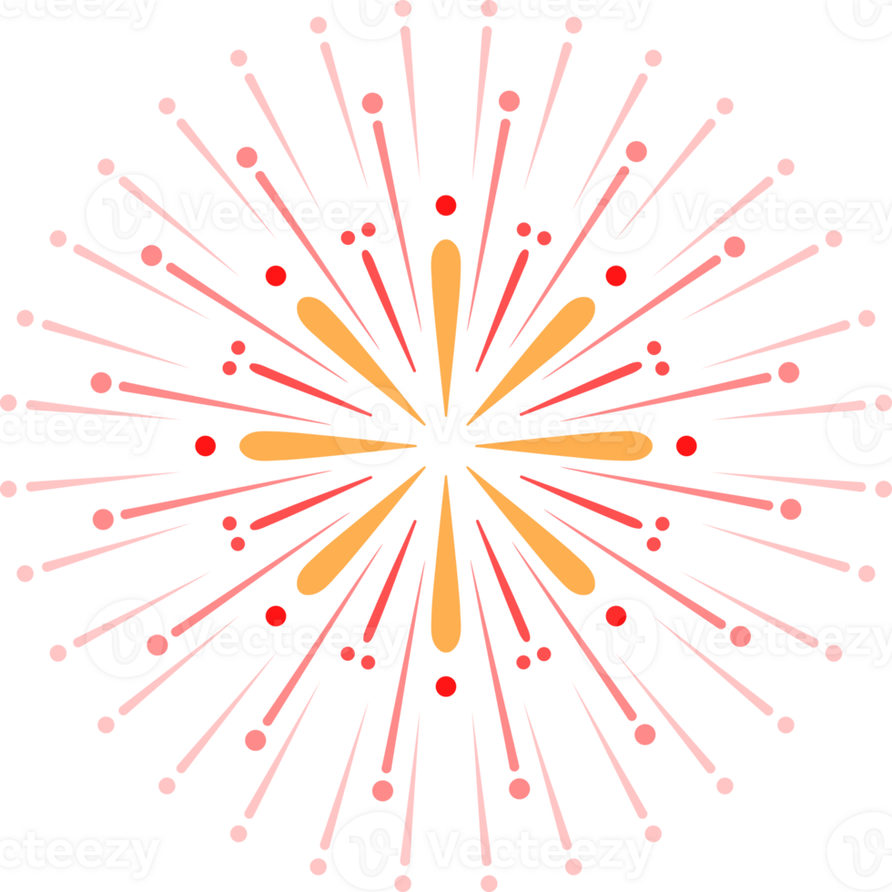 Abstract firework isolated on transparent background. png