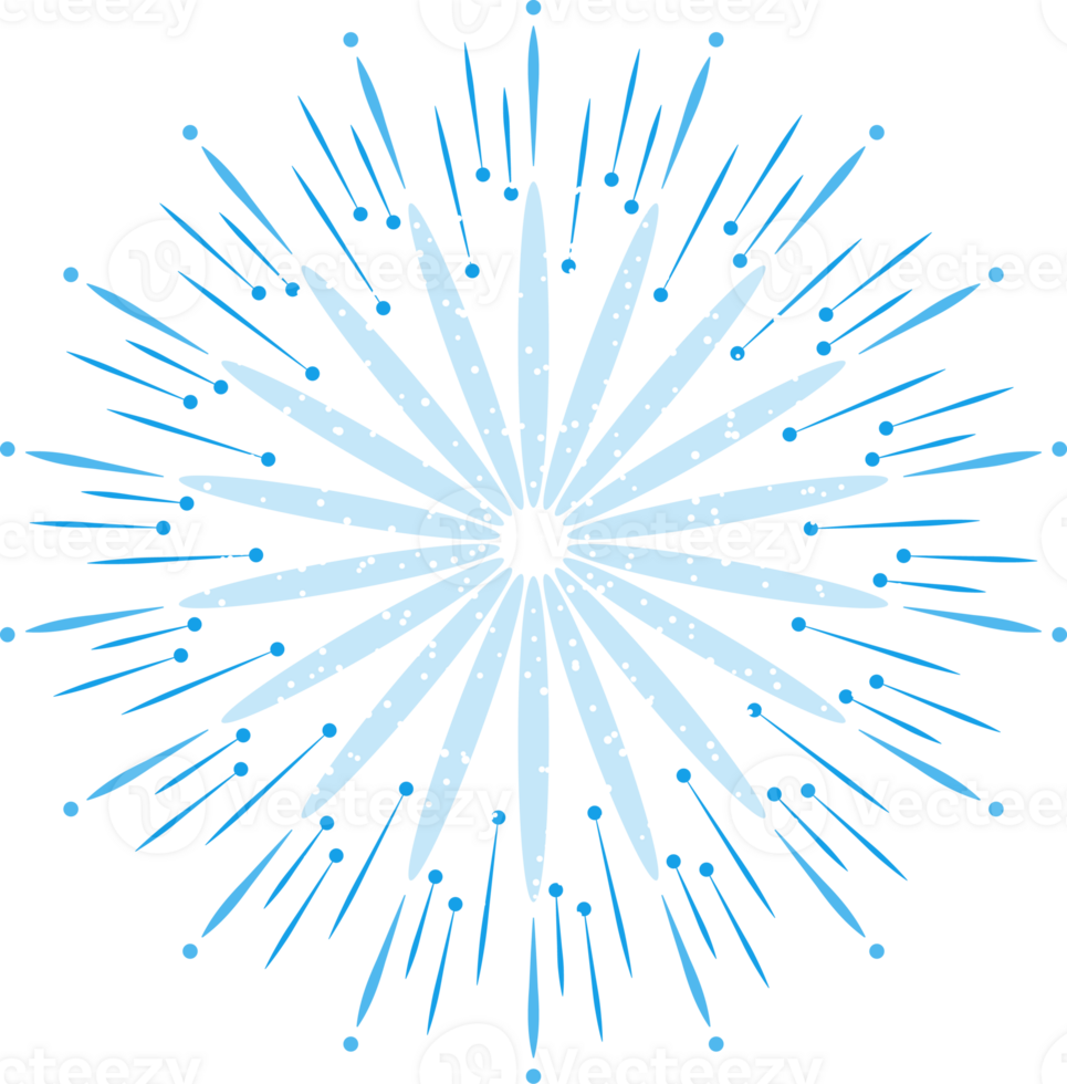 Abstract firework isolated on transparent background. png