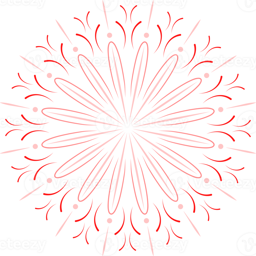 Abstract firework isolated on transparent background. png