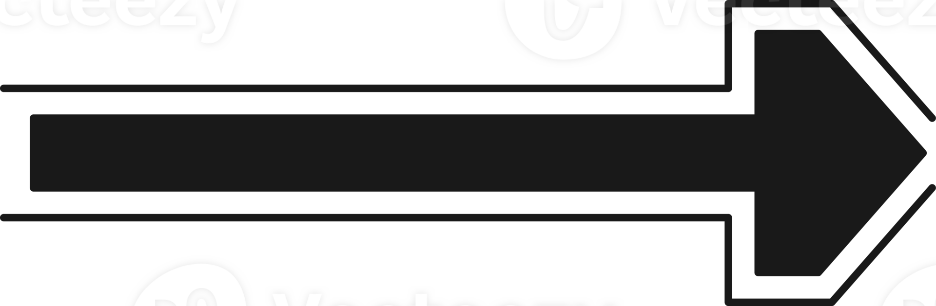 Arrow symbol. Turn right. Transparent flat design element. png
