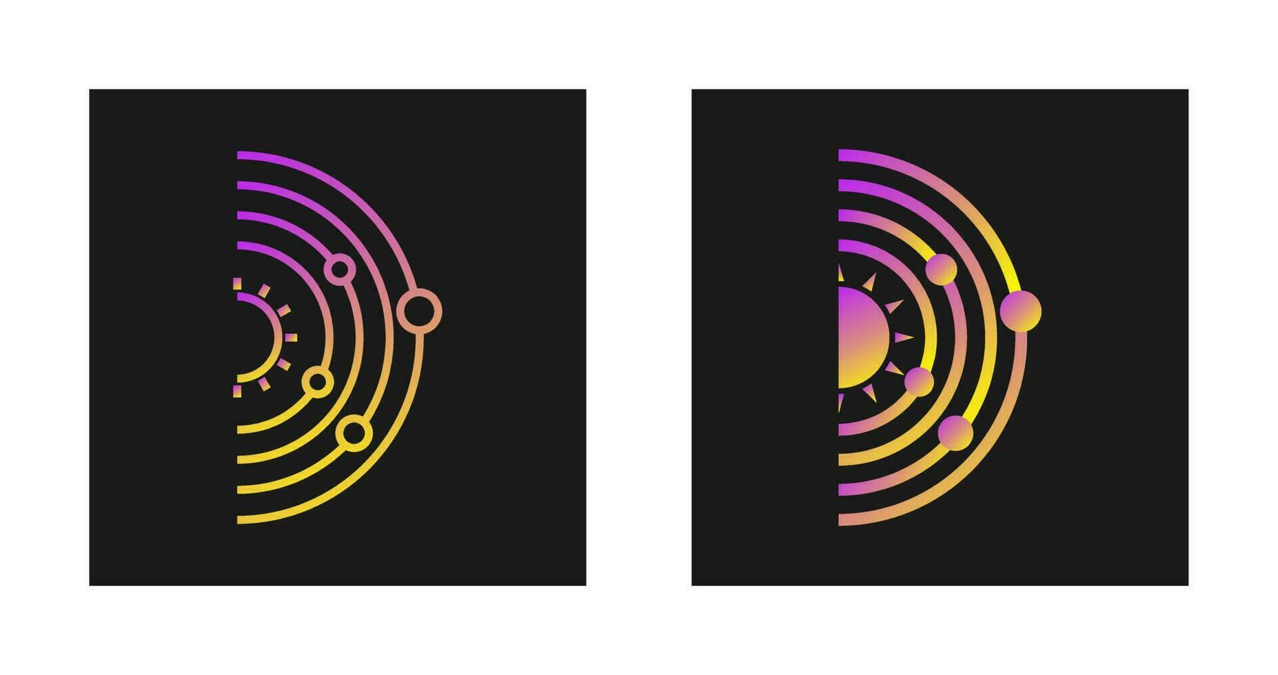 Solar System Vector Icon