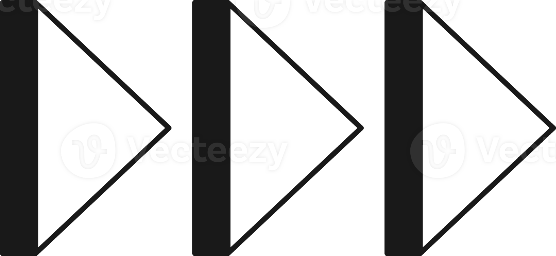 Arrow symbol. Turn right. Transparent flat design element. png