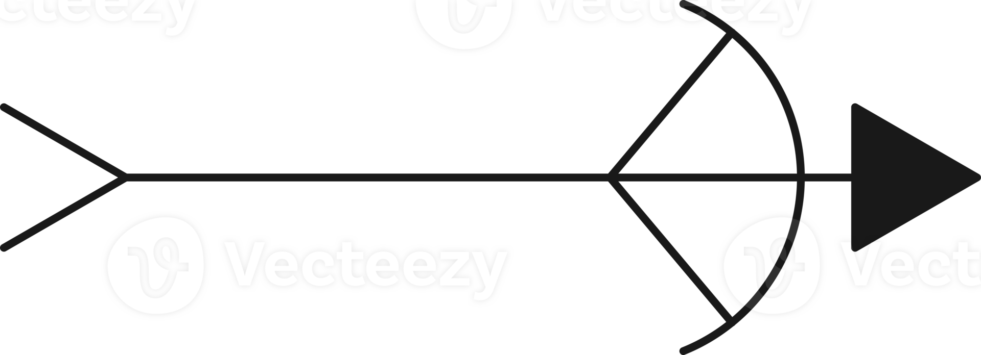 Arrow symbol. Turn right. Transparent flat design element. png