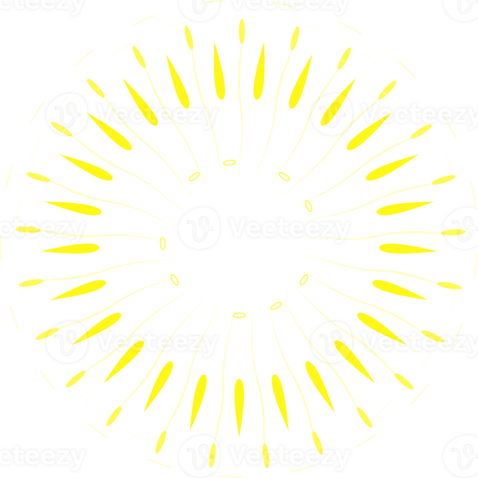 Abstract firework isolated on transparent background. png