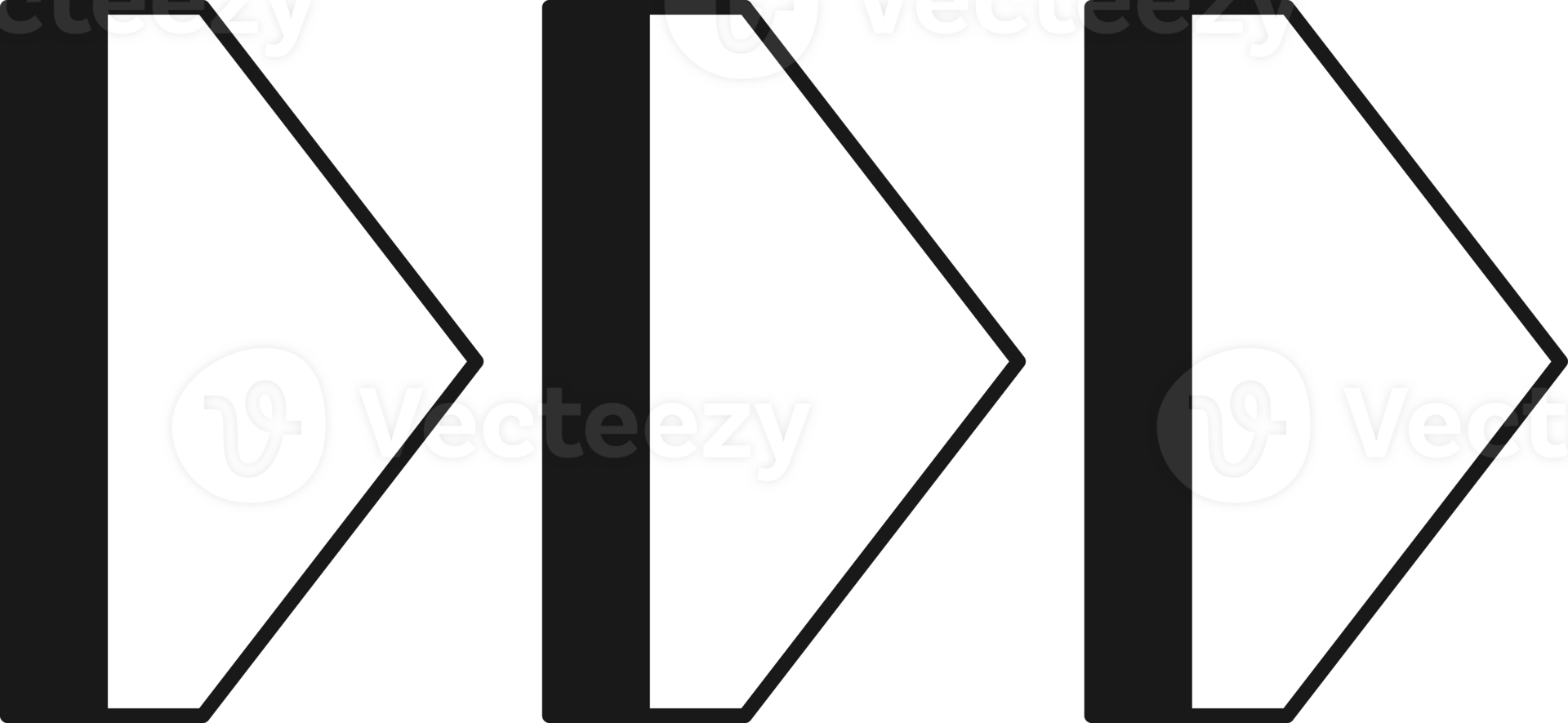 Arrow symbol. Turn right. Transparent flat design element. png