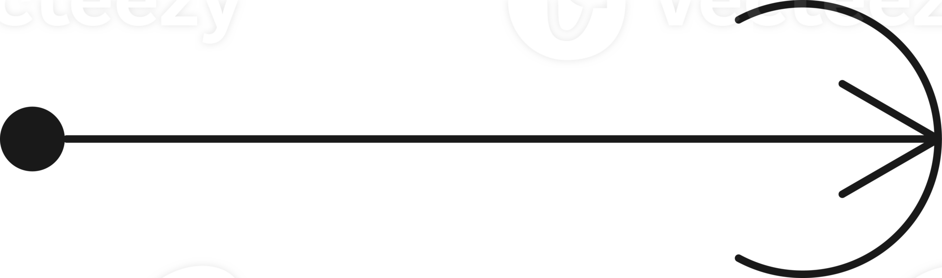 Arrow symbol. Turn right. Transparent flat design element. png