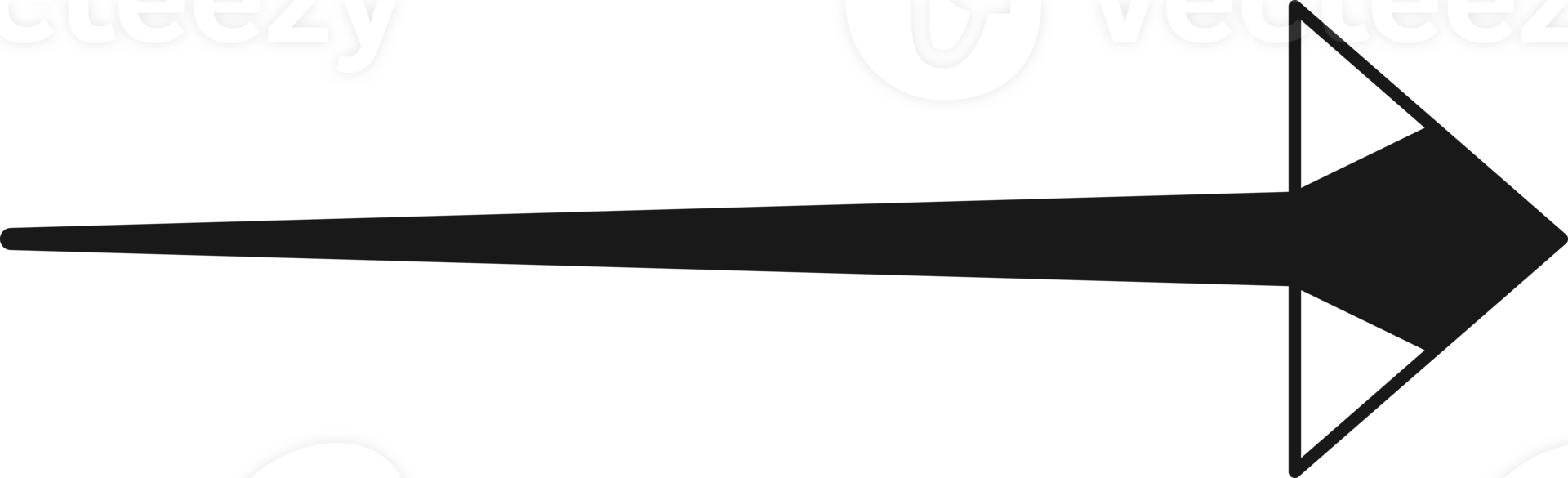 Arrow symbol. Turn right. Transparent flat design element. png