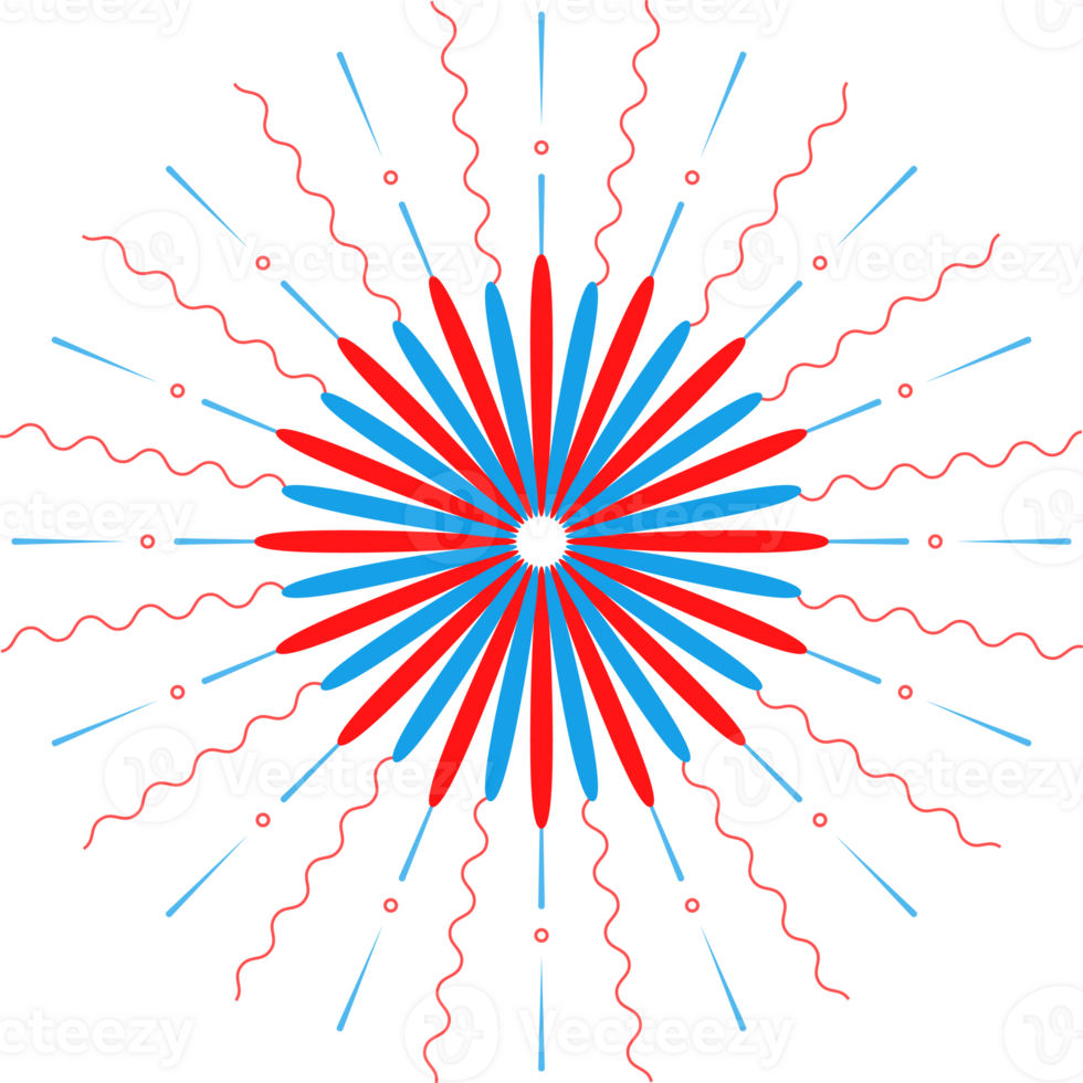Abstract firework isolated on transparent background. png