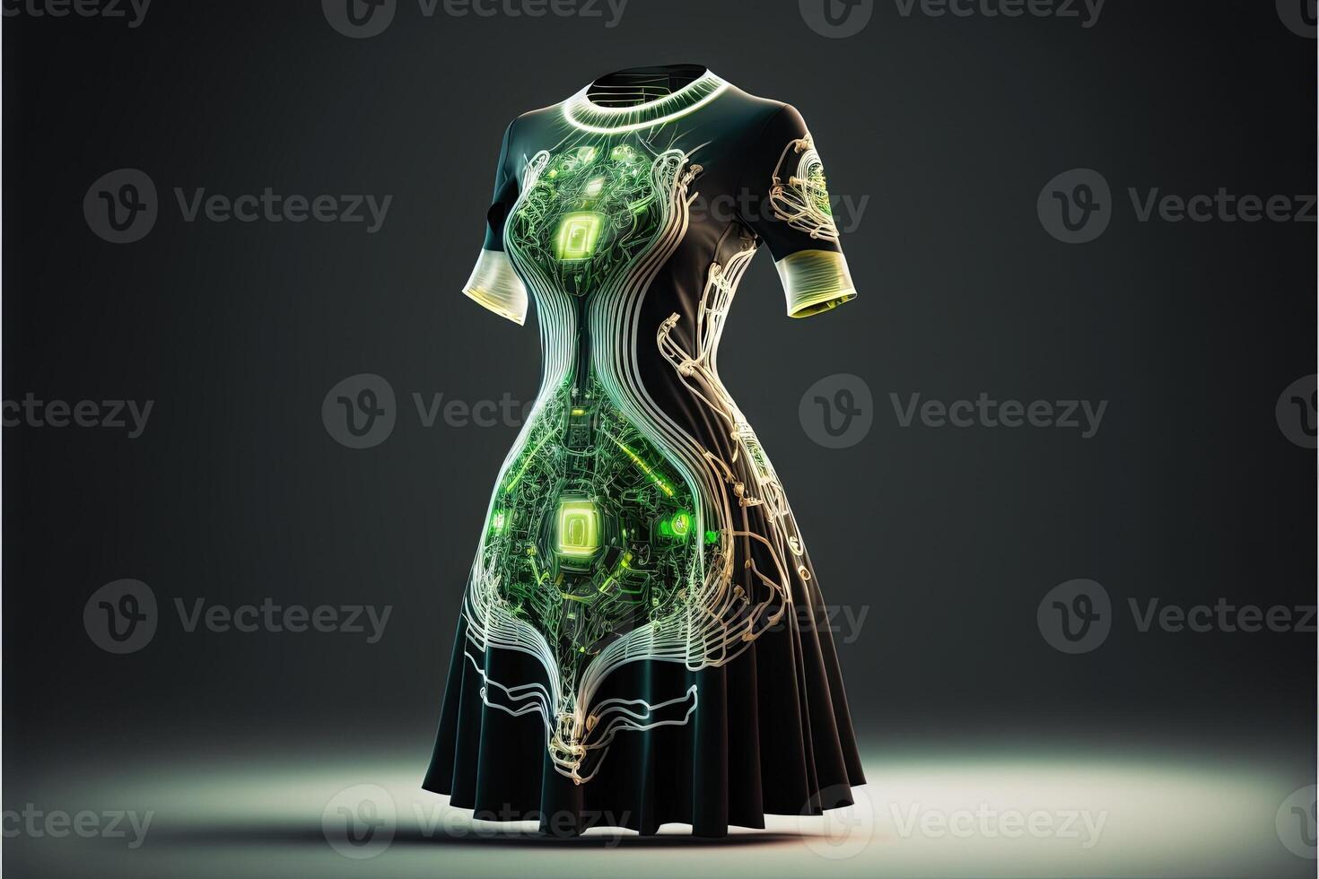 eco technology green dress of the future illustration photo