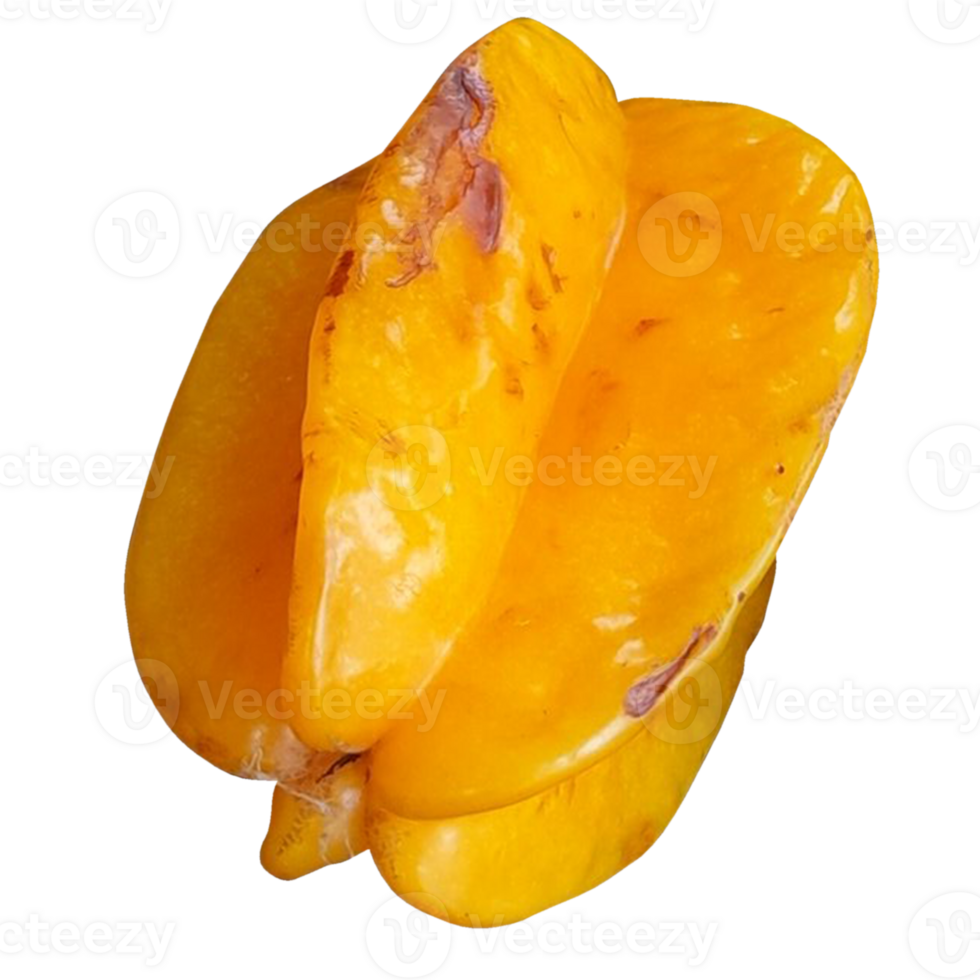 Ripe star fruit is yellow png