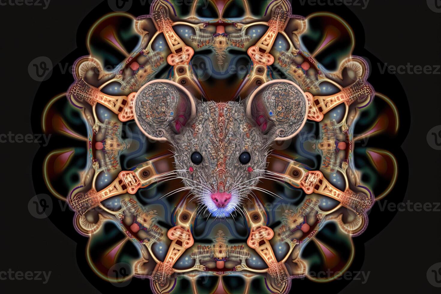 Mouse Animal mandala fractal illustration photo