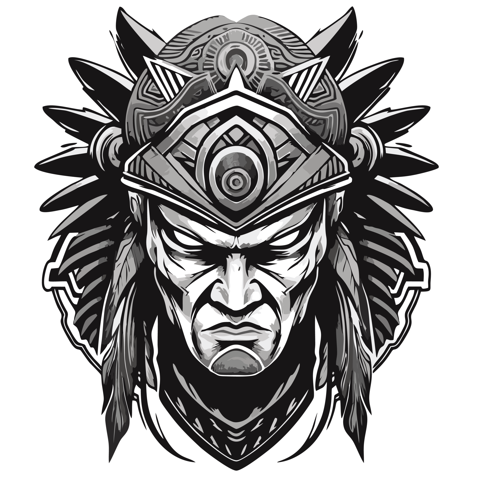 Tribal warrior design for tshirt 23959246 PNG