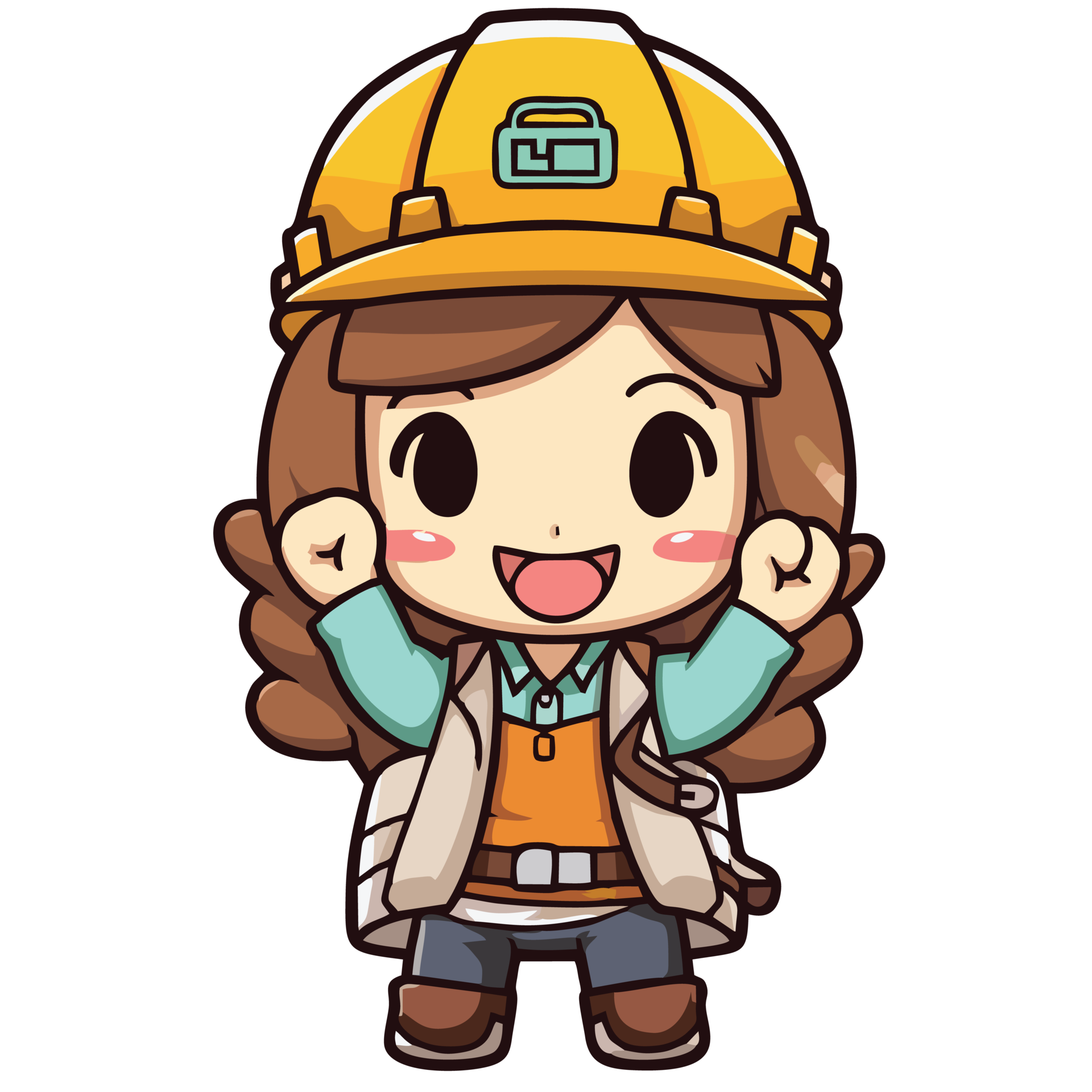 Female engineer wearing yellow helmet 23959251 PNG