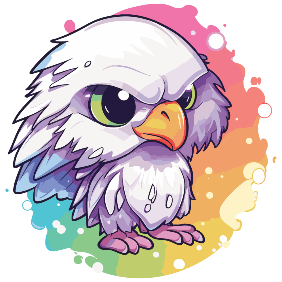 Colorfull eagle graphic for tshirt png