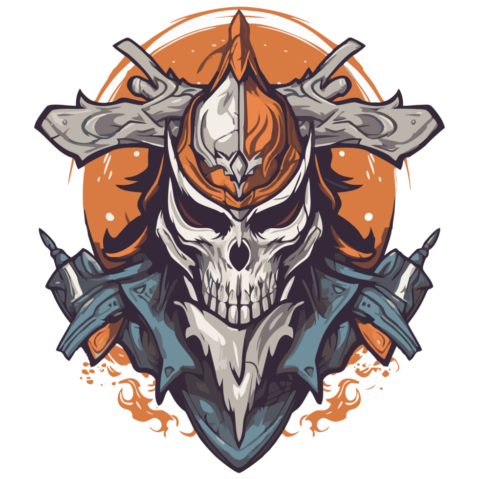 Skull with crossed bones png