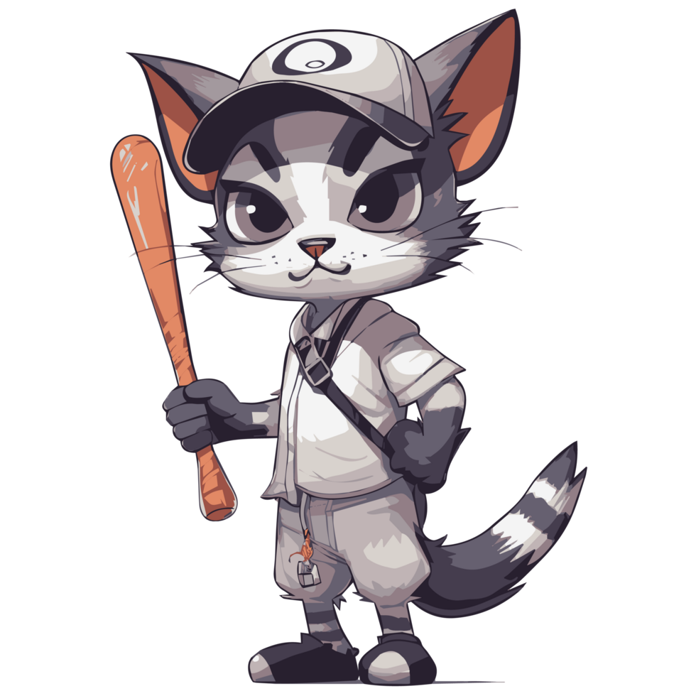 gatto è giocando baseball png