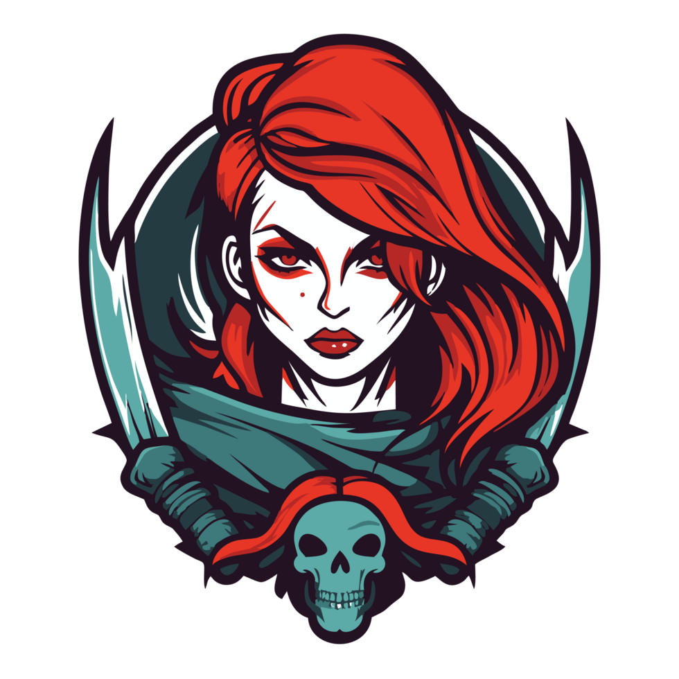 Women Warrior cool and fresh design for tshirt png
