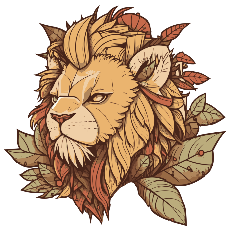 majestuoso león gráfico en camiseta png