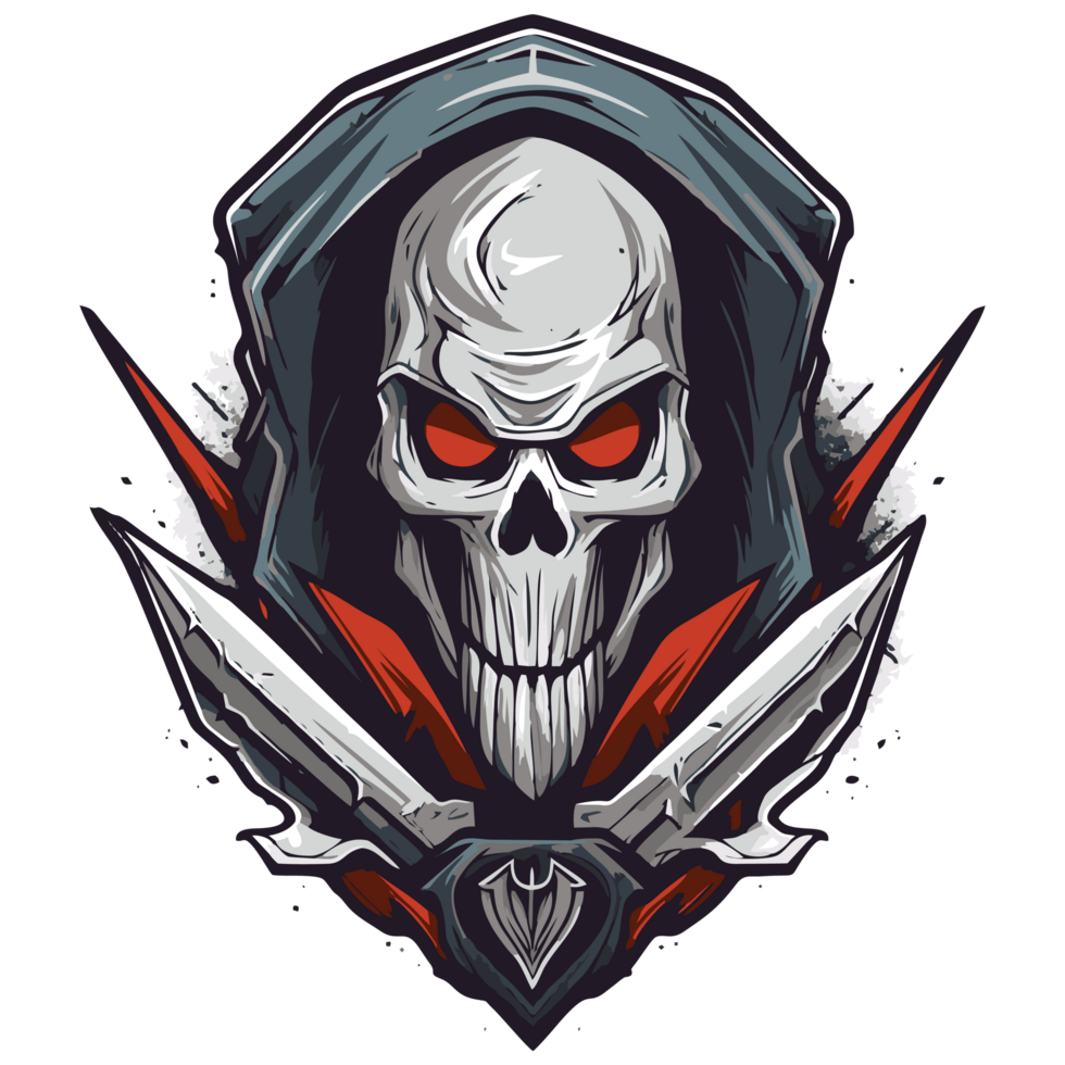 Skull with crossed swords png
