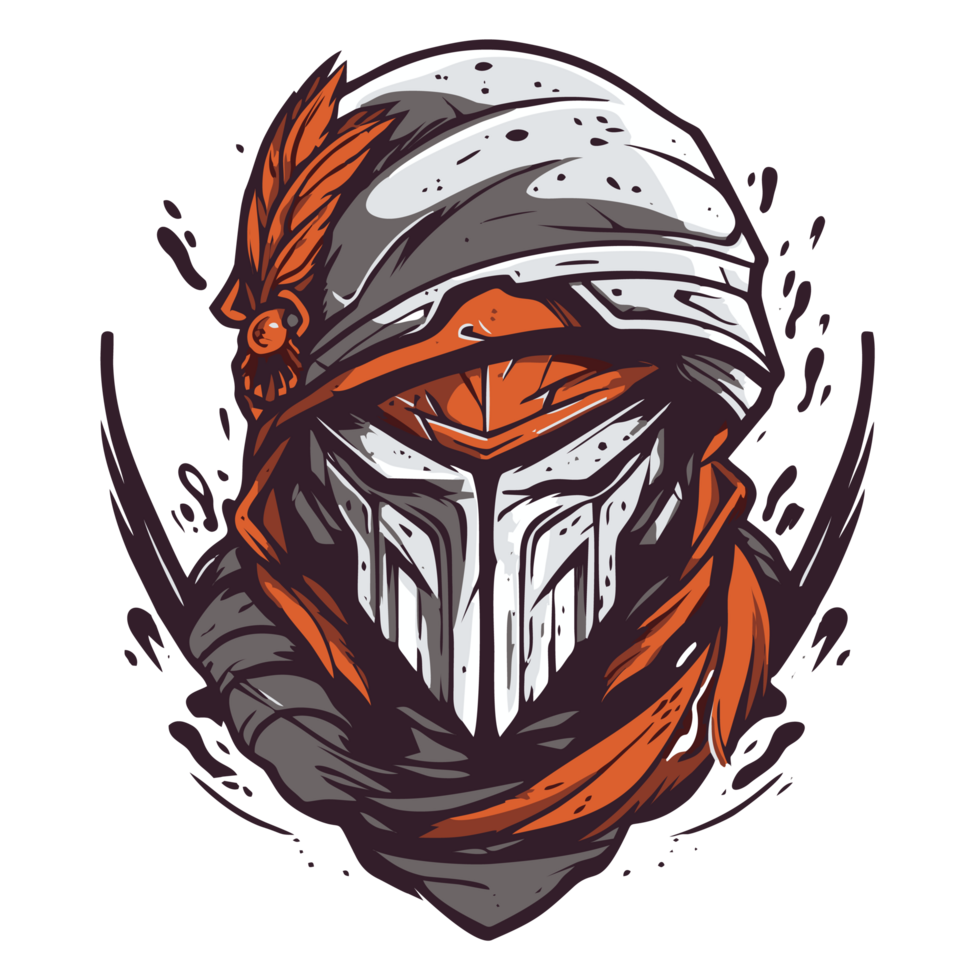 Badass warrior design for tshirt png