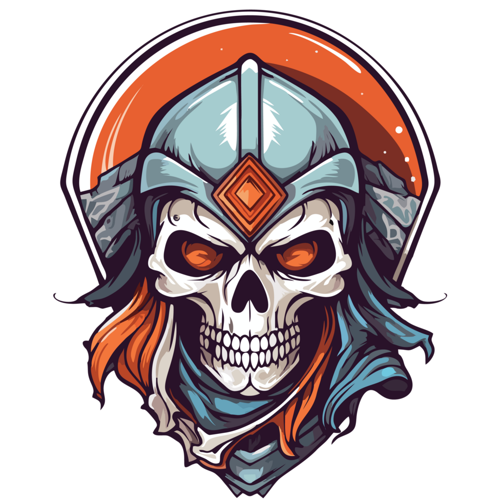 Skull in helmet png