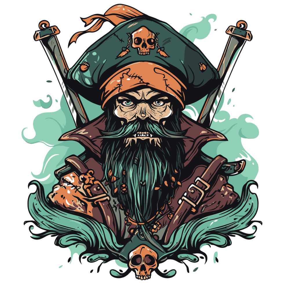 pirati design per maglietta png