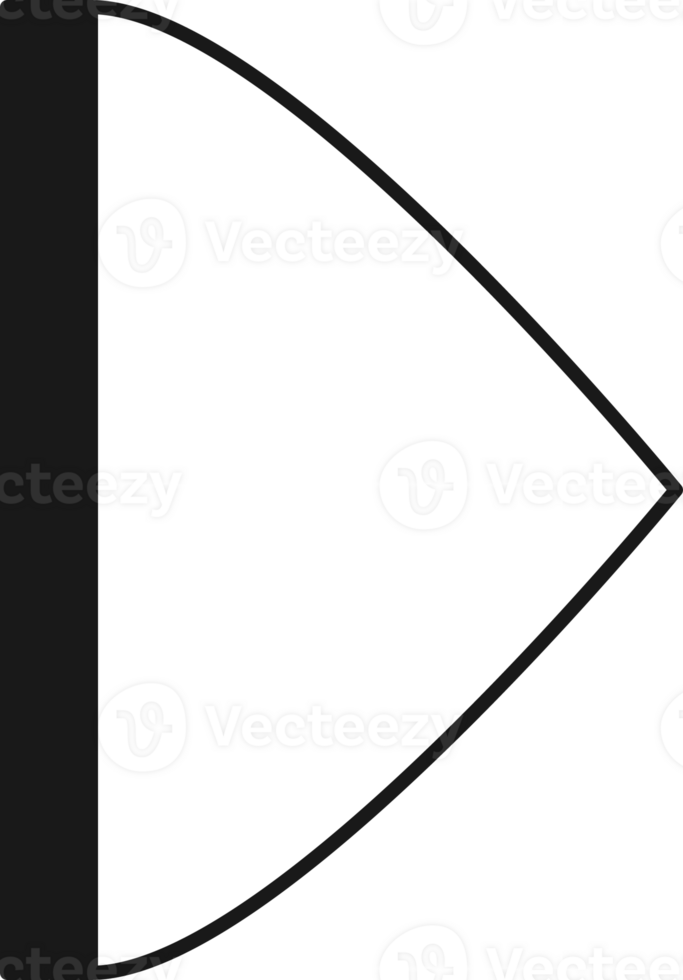 Arrow symbol. Turn right. Transparent flat design element. png