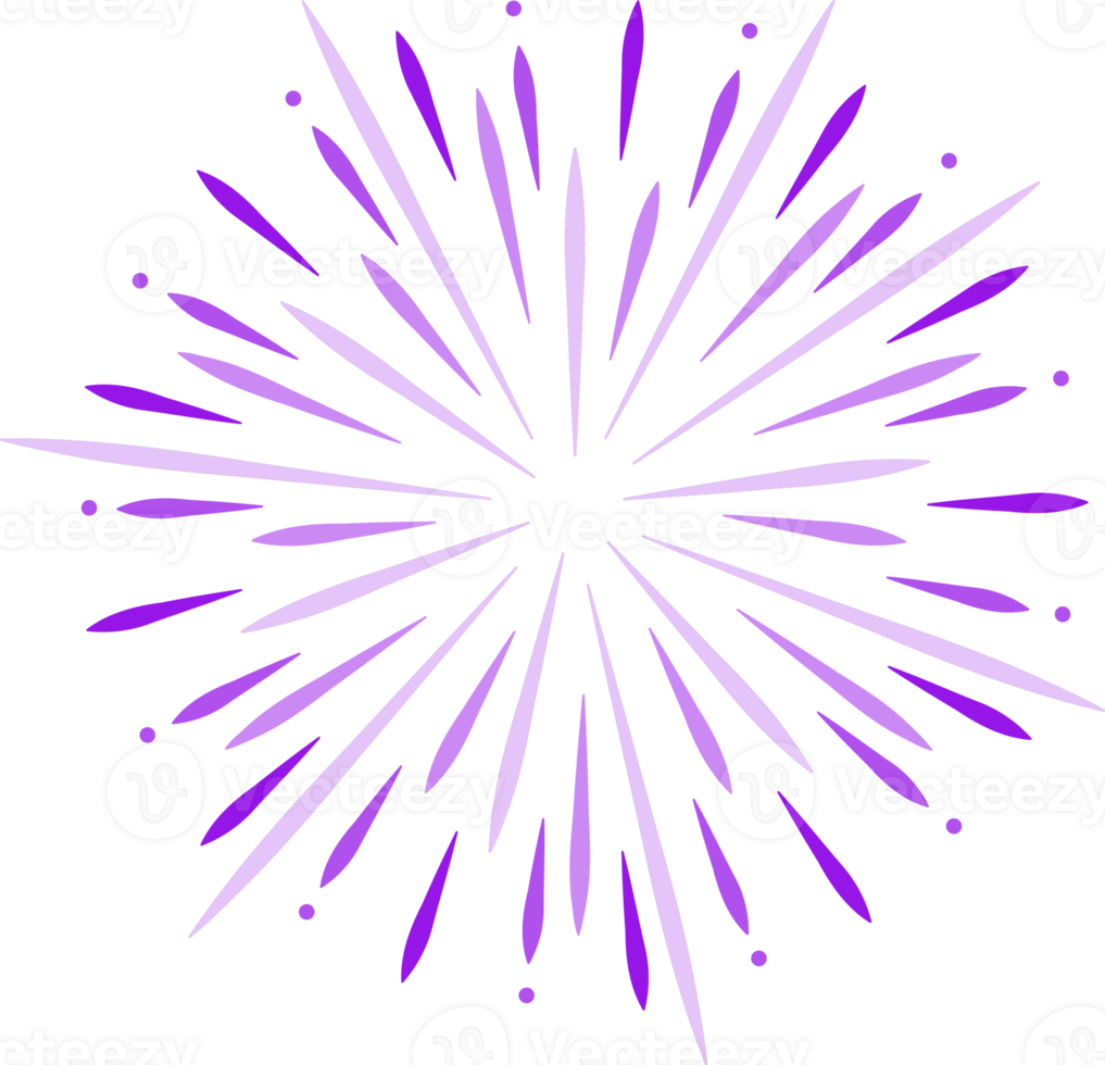 Abstract firework isolated on transparent background. png