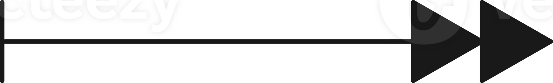 Arrow symbol. Turn right. Transparent flat design element. png