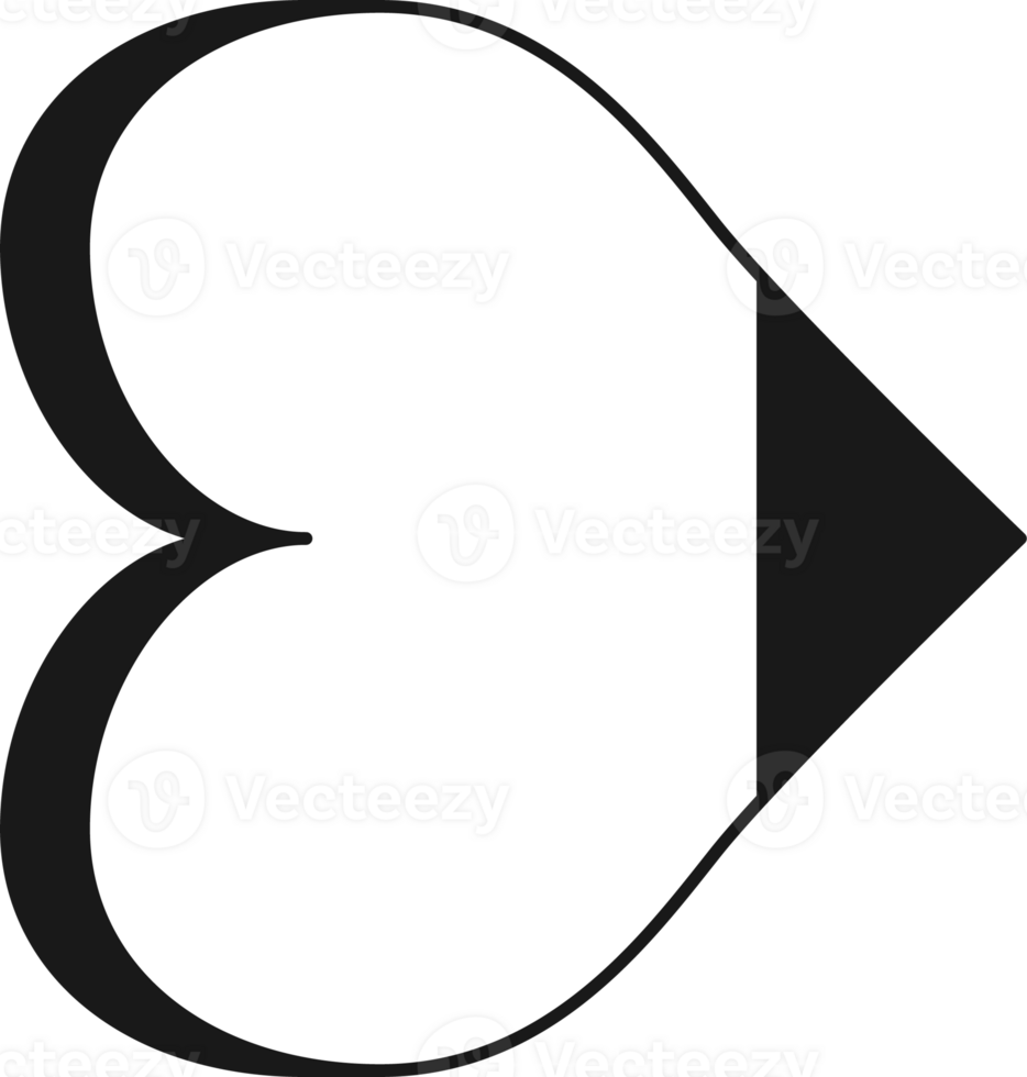 Arrow symbol. Turn right. Transparent flat design element. png