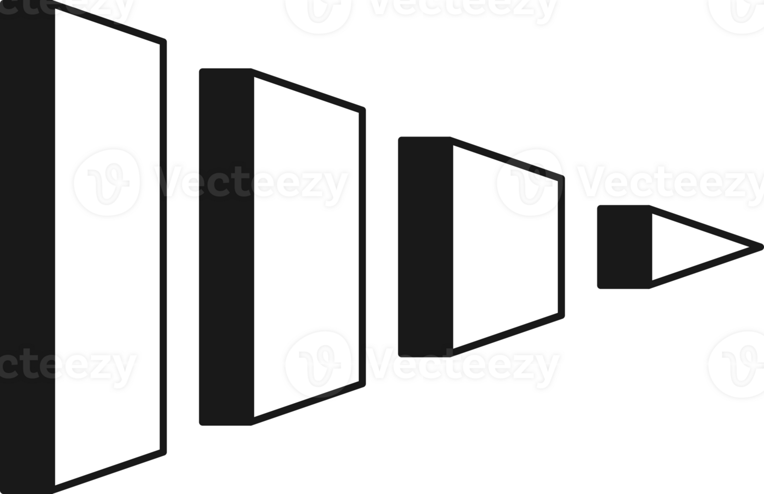 Arrow symbol. Turn right. Transparent flat design element. png