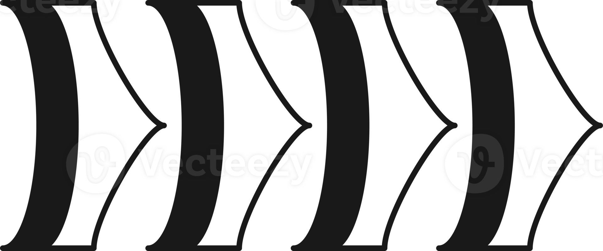 Arrow symbol. Turn right. Transparent flat design element. png