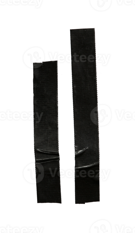 black tape sticker on transparent background png file