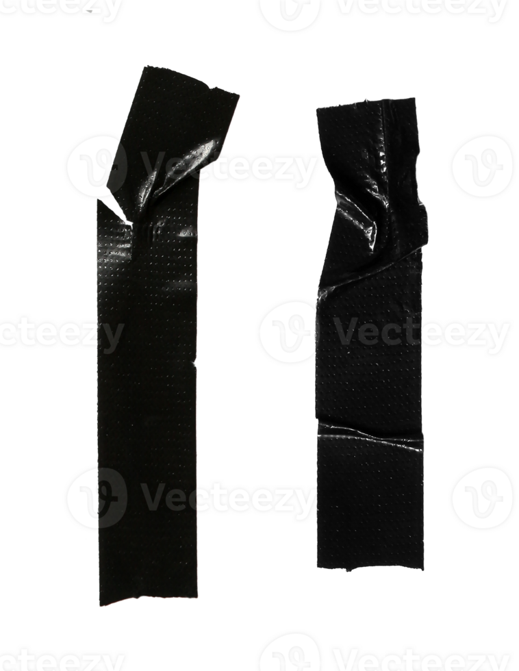 black tape sticker on transparent background png file