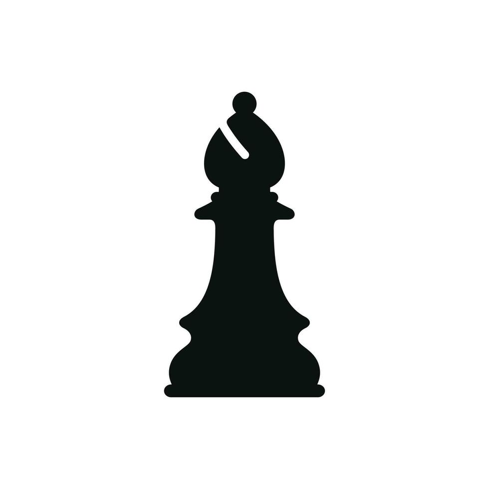 Bishop chess icon isolated on white background vector