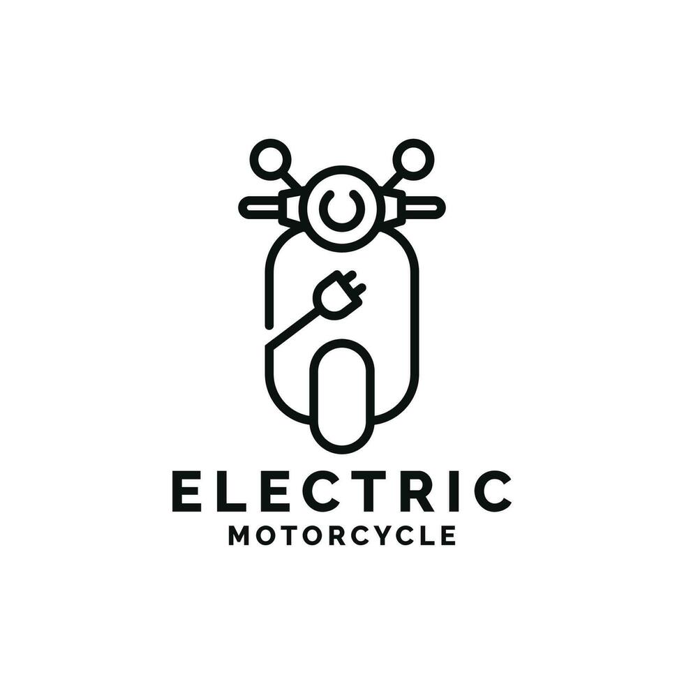 eléctrico motocicleta logo diseño vector