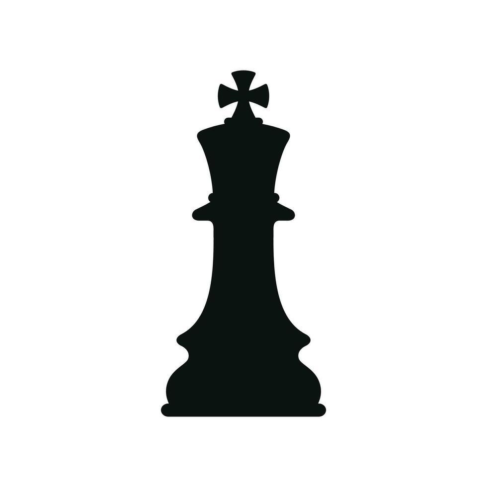 King chess icon isolated on white background vector