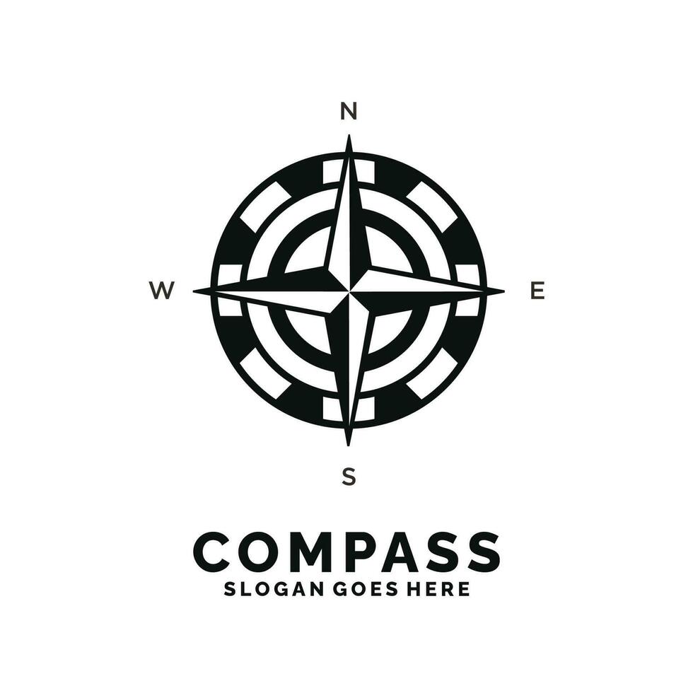 Compass logo design vector illustration