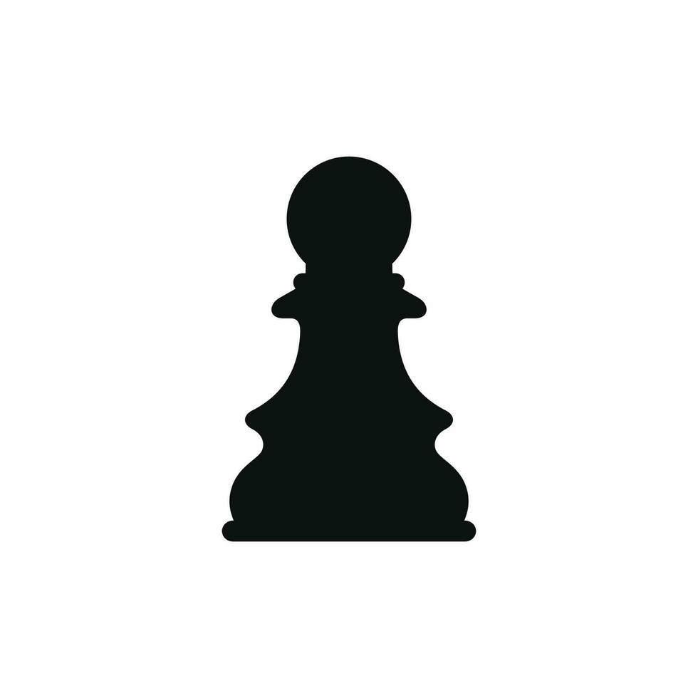 Pawn chess icon isolated on white background vector