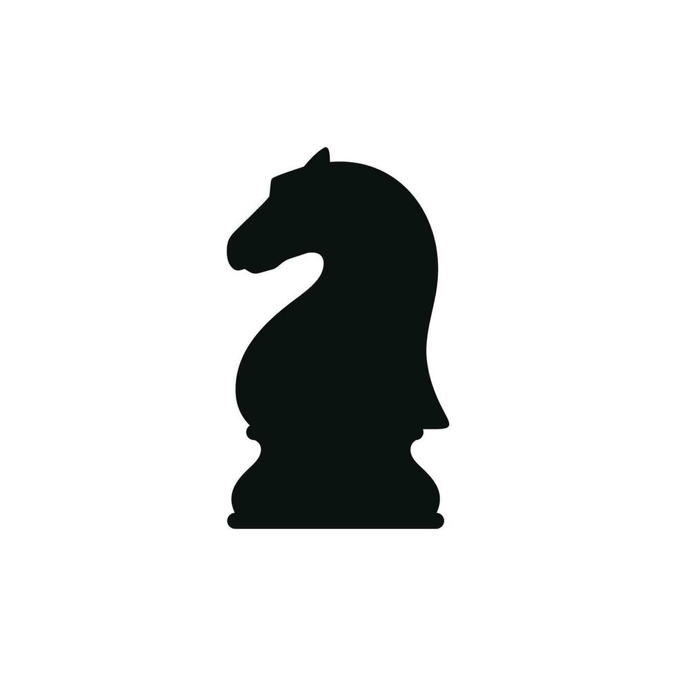 Knight chess icon isolated on white background vector