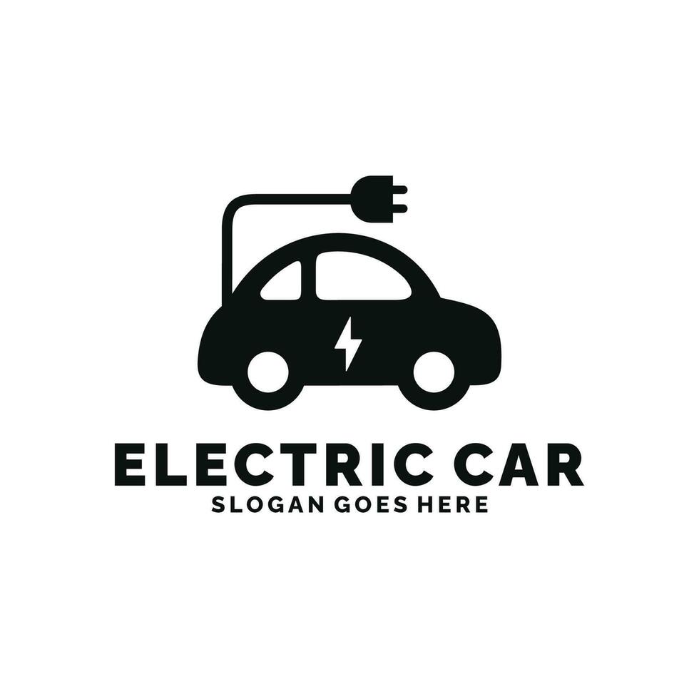 Electric car logo design vector