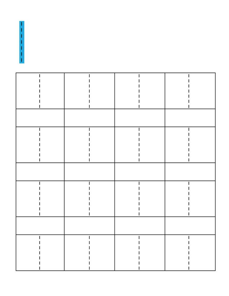 letra escritura práctica para niños.punteados alfabeto rastreo yo vector