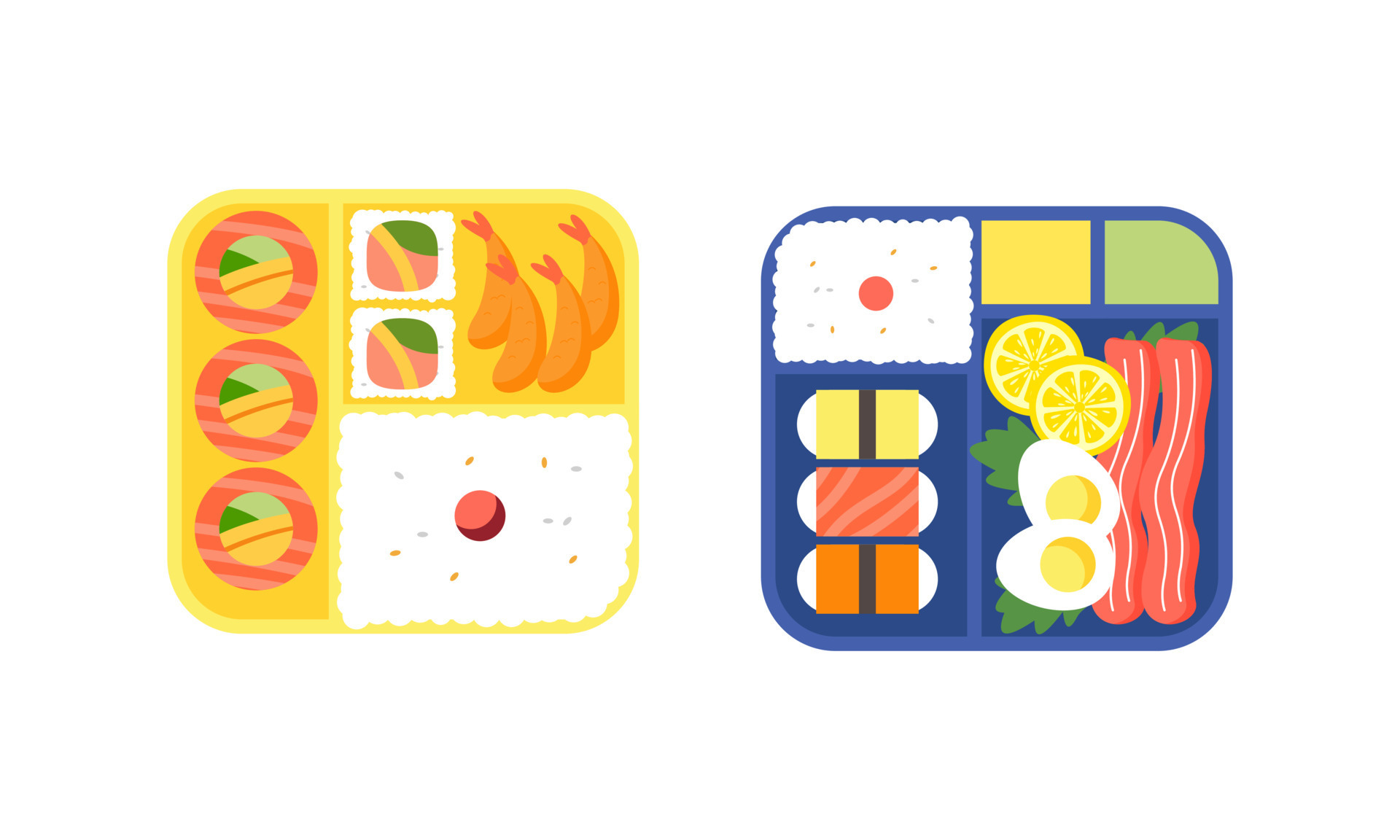 Free Vector  Kawaii bento asian japanese lunchbox